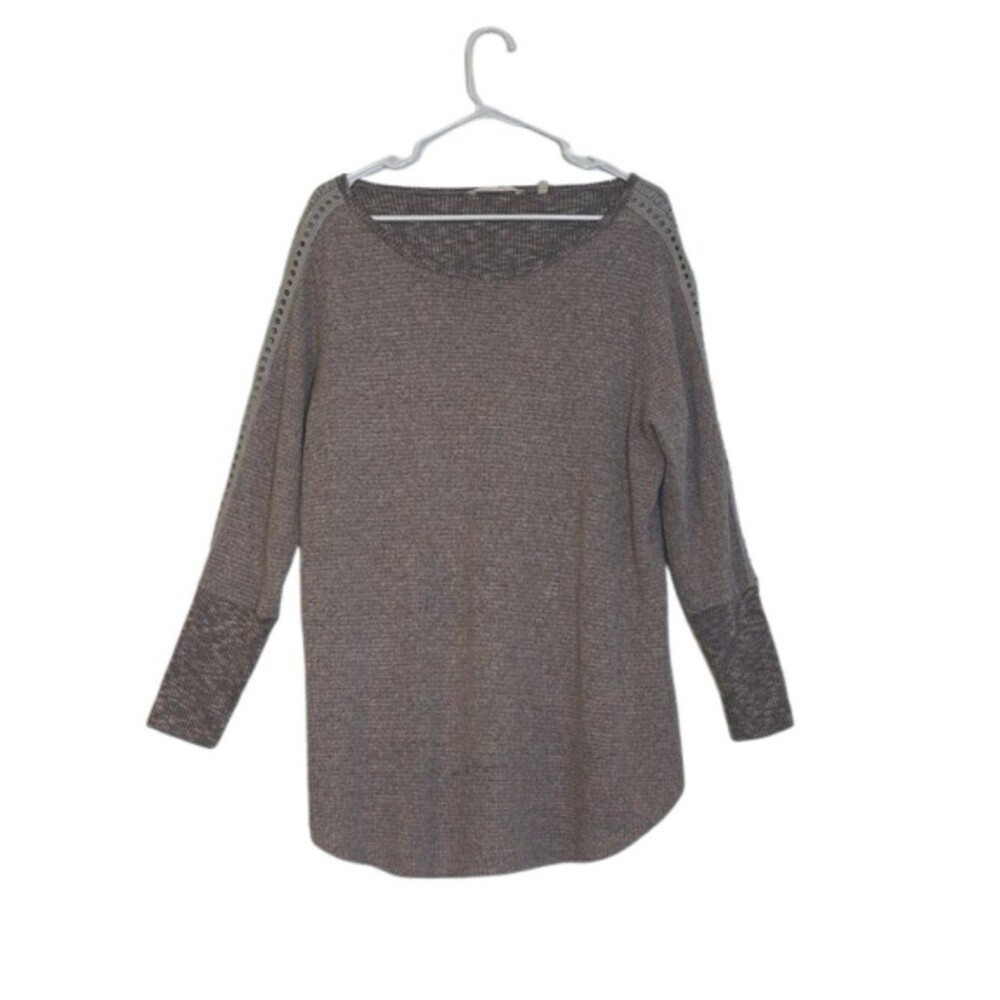 Soft Surroundings Bailey Sweater Thermal Waffle Knit Tunic Womens 1X Crochet